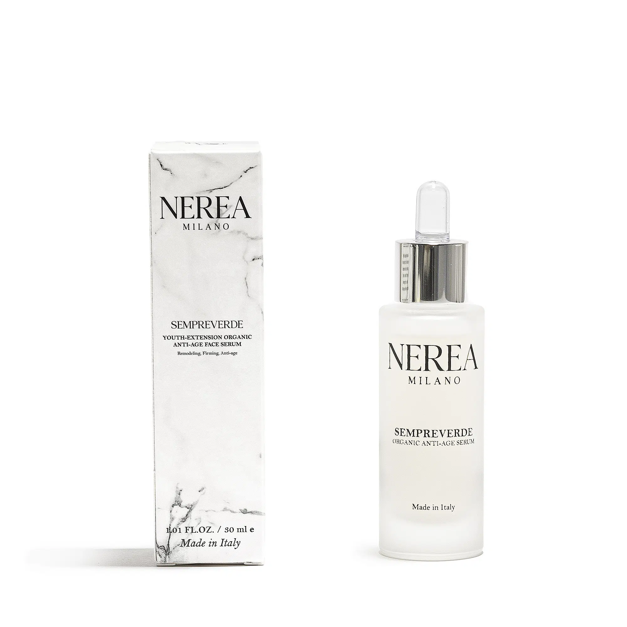 Sempreverde Face Cream Box and Bottle